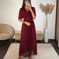 ROBE LONGUE BORDEAUX KARENE