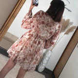 ROBE COURTE ROSE FEUILLE ELINA