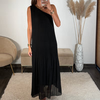 ROBE ASYMETRIQUE NOIRE VALERIA