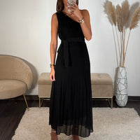 ROBE ASYMETRIQUE NOIRE VALERIA