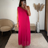 ROBE ASYMETRIQUE FUCHSIA VALERIA