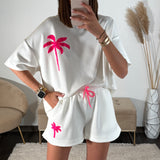 ENSEMBLE BLANC PALMIER JOGGY