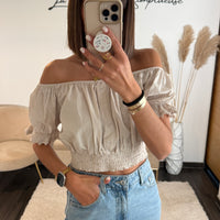 TOP BARDOT BEIGE