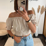 TOP BARDOT BEIGE