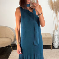 ROBE ASYMETRIQUE BLEUE VALERIA
