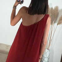 ROBE ASYMETRIQUE TERRACOTTA VALERIA