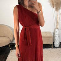 ROBE ASYMETRIQUE TERRACOTTA VALERIA