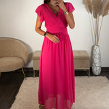 ROBE LONGUE FUCHSIA CHARLIE