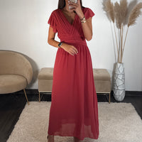 ROBE LONGUE VIEUX ROSE CHARLIE