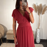 ROBE LONGUE VIEUX ROSE CHARLIE