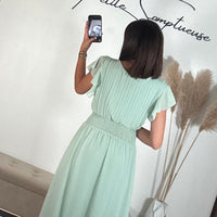 ROBE LONGUE VERT D'EAU CHARLIE