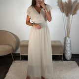 ROBE LONGUE BEIGE CHARLIE