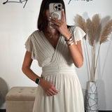 ROBE LONGUE BEIGE CHARLIE