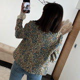 VESTE FLEURIE BLEU AGATHE