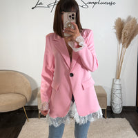 BLAZER ROSE DENTELLE ZELLY