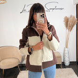 VESTE IMPERMEABLE CHOCO/BEIGE ISIA