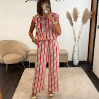 CHEMISE FLOWER RED