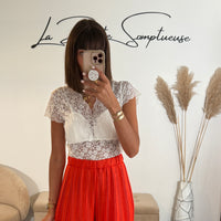 TOP DENTELLE BLANC GALIA