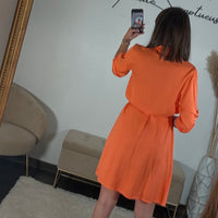 ROBE CHEMISE ORANGE AXELLE