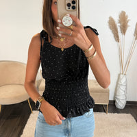 TOP A POIS NOIR ENZO