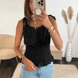 TOP A POIS NOIR ENZO