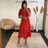 ROBE A POIS ROUGE NASSY