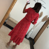 ROBE A POIS ROUGE NASSY