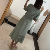ROBE A POIS KAKI NASSY