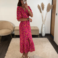 ROBE FUCHSIA CITRON