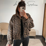 VESTE LEOPARD FAUVE ROBIE