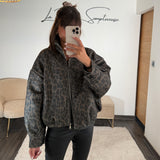 VESTE LEOPARD GRISE ROBIE