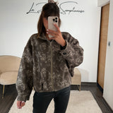 VESTE FLEURIE CHOCO ROBIE