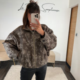 VESTE FLEURIE CHOCO ROBIE