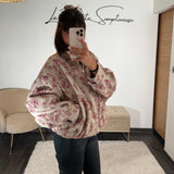 VESTE FLEURIE ECRUE/ROUGE ROBIE