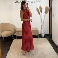 ROBE DOS CROISE VIEUX ROSE KATIA