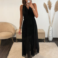 ROBE DOS CROISE NOIRE KATIA