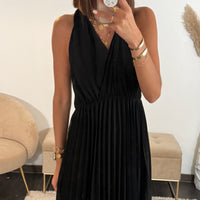 ROBE DOS CROISE NOIRE KATIA