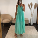 ROBE DOS CROISE TURQUOISE KATIA