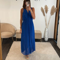 ROBE DOS CROISE BLEU KATIA