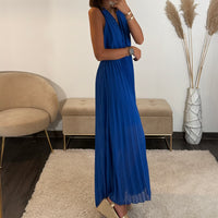 ROBE DOS CROISE BLEU KATIA