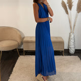 ROBE DOS CROISE BLEU KATIA