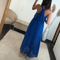 ROBE DOS CROISE BLEU KATIA