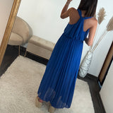 ROBE DOS CROISE BLEU KATIA