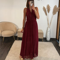 ROBE DOS CROISE BORDEAUX KATIA