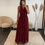 ROBE DOS CROISE BORDEAUX KATIA