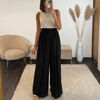 PANTALON FLUIDE NOIR MAZA