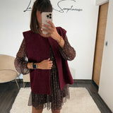 VESTE SANS MANCHE BORDEAUX LUMIA