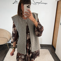 VESTE SANS MANCHE GRISE LUMIA