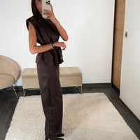 ENSEMBLE SUEDINE CHOCO LENY