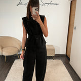 ENSEMBLE SUEDINE NOIR LENY